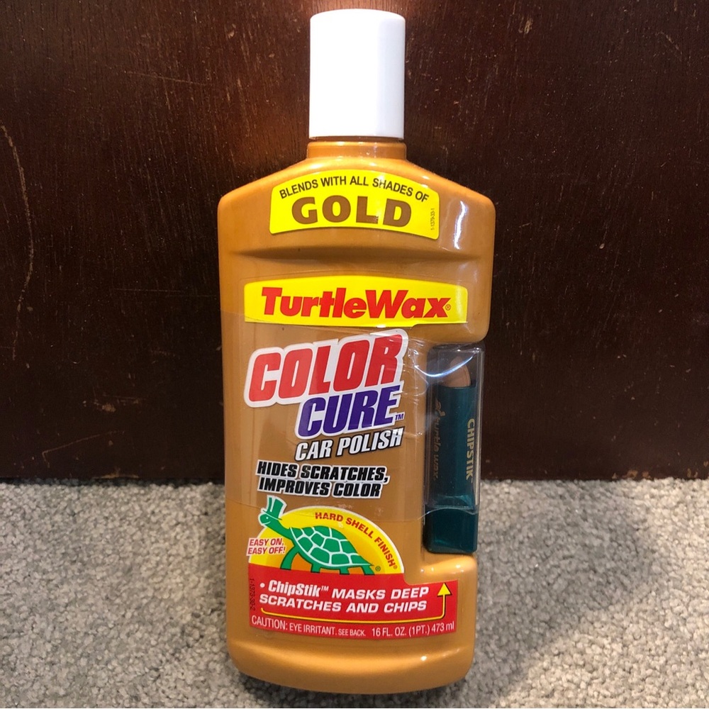 TurtleWax Color Cure Car Polish GOLD, Chipstick Included, Hides Scratches, 16oz